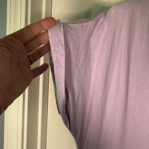 Studio Park x Leah Williams Petite Elevated Linen Dress Lavender QVC Size SP - Picture 4 of 7